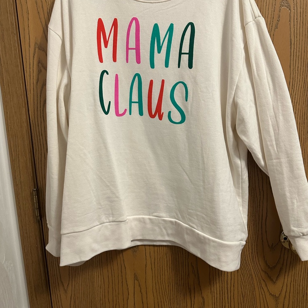 Mama Claus White Sweatshirt